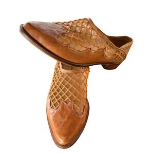 Anthropologie Kelsi Dagger Brooklyn Arlo Mesh Tan Loafer size 5.5